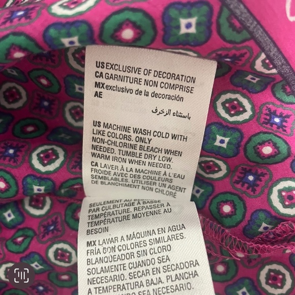 CHARTER CLUB Women's Boho 100% Cotton Tassel Tunic Pink/Berry Cool Top Size XL - Picture 15 of 16